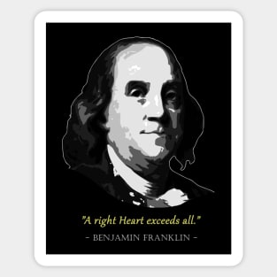 Benjamin Franklin Quote Sticker